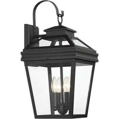 Flash Sale 🛒 John Timberland Traditional Outdoor Wall Light Fixture Textured Black Lantern 22" Clear Glass for Exterior House Porch Patio Deck 🎁 6 Flash Sale 🛒 John Timberland Traditional Outdoor Wall Light Fixture Textured Black Lantern 22" Clear Glass for Exterior House Porch Patio Deck 🎁 - Image 4
