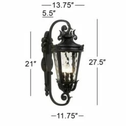 Discount 🔥 John Timberland Mediterranean Outdoor Wall Light Fixture Textured Black Scroll 27 1/2" Clear 🔨 Hammered Glass for Porch Patio House 🥰 10 Discount 🔥 John Timberland Mediterranean Outdoor Wall Light Fixture Textured Black Scroll 27 1/2" Clear 🔨 Hammered Glass for Porch Patio House 🥰 -Outdoor Lighting Store unnamed file 2917