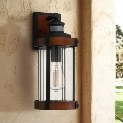 Discount โจ John Timberland Industrial Outdoor Wall Light Fixture Dark Wood Finish Black 15 1/2" Motion Sensor Clear Glass for Exterior House Porch ๐ 3 Discount โจ John Timberland Industrial Outdoor Wall Light Fixture Dark Wood Finish Black 15 1/2" Motion Sensor Clear Glass for Exterior House Porch ๐