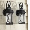 Best deal ⌛ John Timberland Industrial Farmhouse Outdoor Wall Light Fixtures Set of 2 Black 15 1/2" Glass Dusk To Dawn Motion Sensor Exterior ✨ -Outdoor Lighting Store unnamed file 2950
