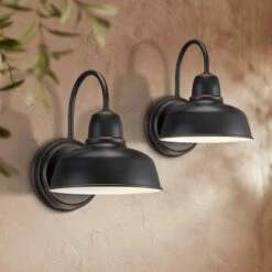 Cheapest 🌟 John Timberland Industrial Outdoor Wall Light Fixtures Set of 2 Oil-Rubbed Bronze 11 1/4" Exterior House Porch Patio Outside Home 💯