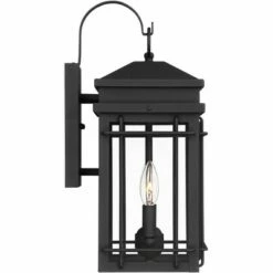 Outlet 🤩 John Timberland Outdoor Wall Light Fixture Textured Black Steel 17" Clear Glass Lantern for Exterior House Porch Patio Deck 🔥 -Outdoor Lighting Store unnamed file 2983