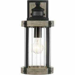 Deals 🎉 John Timberland Rustic Outdoor Wall Light Fixture Wood Finish Black 15 1/2" Pleated Glass Motion Sensor Exterior House Porch Patio Deck 😉 -Outdoor Lighting Store unnamed file 2987