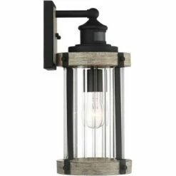 Deals 🎉 John Timberland Rustic Outdoor Wall Light Fixture Wood Finish Black 15 1/2" Pleated Glass Motion Sensor Exterior House Porch Patio Deck 😉 -Outdoor Lighting Store unnamed file 2989