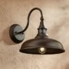 Deals 🔥 John Timberland Rustic Farmhouse Outdoor Barn Light Fixture Bronze 12 1/2" Dusk to Dawn Motion Sensor Exterior House Porch Patio 🎉