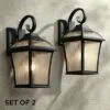 Best deal 🧨 John Timberland Traditional Outdoor Wall Lights Fixture Set of 2 Carriage Style Textured Black 15" Clear Seedy Glass for House 👏 -Outdoor Lighting Store unnamed file 3005