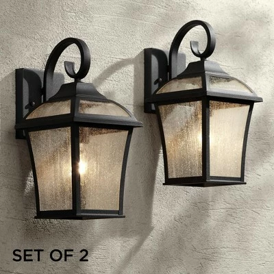 Best deal ๐งจ John Timberland Traditional Outdoor Wall Lights Fixture Set of 2 Carriage Style Textured Black 15" Clear Seedy Glass for House ๐ 3 Best deal ๐งจ John Timberland Traditional Outdoor Wall Lights Fixture Set of 2 Carriage Style Textured Black 15" Clear Seedy Glass for House ๐