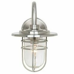 Wholesale ✨ John Timberland Industrial Outdoor Wall Light Fixture Brushed Nickel 12 3/4" Caged Seeded Glass for House Porch Patio Barn ⭐ -Outdoor Lighting Store unnamed file 3052