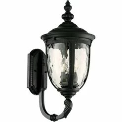 Cheap 🛒 John Timberland Outdoor Wall Light Fixture Textured Black Upbridge Arm 21" Clear 🔨 Hammered Glass for Exterior Porch Patio 😉 -Outdoor Lighting Store unnamed file 3059