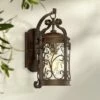New 😍 John Timberland Traditional Outdoor Wall Light Fixture Oil Rubbed Bronze Scroll 17 1/2" Amber 🔨 Hammered Glass for House Porch Patio 😀 -Outdoor Lighting Store unnamed file 3064