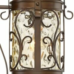 New 😍 John Timberland Traditional Outdoor Wall Light Fixture Oil Rubbed Bronze Scroll 17 1/2" Amber 🔨 Hammered Glass for House Porch Patio 😀 -Outdoor Lighting Store unnamed file 3066
