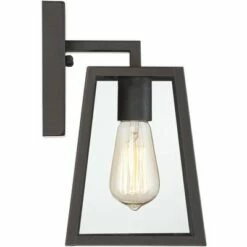 Promo 🎁 John Timberland Modern Outdoor Wall Light Fixture Mystic Black 10 3/4" Clear Glass for Exterior House Porch Patio Deck 🤩 -Outdoor Lighting Store unnamed file 3075
