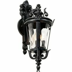 New 😍 John Timberland Traditional Outdoor Wall Light Fixture Textured Black French 21 3/4" Clear 🔨 Hammered Glass for Exterior House Porch 💯 -Outdoor Lighting Store unnamed file 3094
