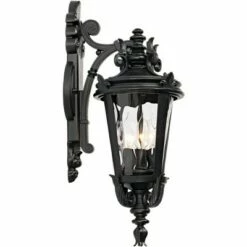 New 😍 John Timberland Traditional Outdoor Wall Light Fixture Textured Black French 21 3/4" Clear 🔨 Hammered Glass for Exterior House Porch 💯 -Outdoor Lighting Store unnamed file 3095