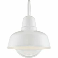 Deals ✨ John Timberland Farmhouse Outdoor Wall Light Fixture Urban Barn White Steel 11 1/4" for Exterior House Porch Patio Deck ⭐ -Outdoor Lighting Store unnamed file 3099