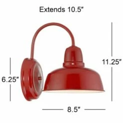 Discount 🥰 John Timberland Farmhouse Outdoor Wall Light Fixture Urban Barn Red Steel Gooseneck 11 1/4" for Exterior House Porch Patio 😀 11 Discount 🥰 John Timberland Farmhouse Outdoor Wall Light Fixture Urban Barn Red Steel Gooseneck 11 1/4" for Exterior House Porch Patio 😀 -Outdoor Lighting Store unnamed file 3112
