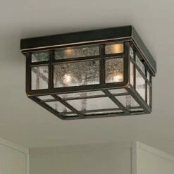Promo 😍 Kathy Ireland Sierra Craftsman 10 1/2" Wide Ceiling Light ✔️