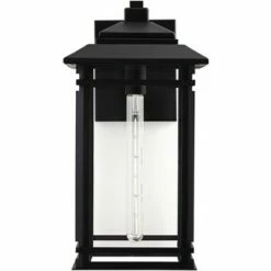 Best reviews of ⌛ John Timberland Mission Outdoor Wall Light Fixture Matte Black Metal 19" Clear Glass Shade Exterior House Porch Patio Deck Home 🛒 -Outdoor Lighting Store unnamed file 3169