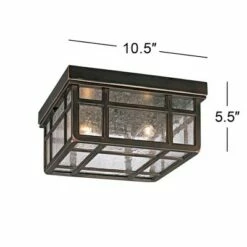 Promo 😍 Kathy Ireland Sierra Craftsman 10 1/2" Wide Ceiling Light ✔️ -Outdoor Lighting Store unnamed file 319