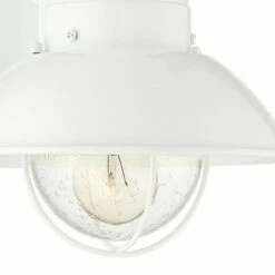 Budget 🎁 John Timberland Farmhouse Outdoor Barn Light Wall Fixture White 9" Clear Seedy Glass Dusk to Dawn Motion Sensor for House Porch Patio 🧨 -Outdoor Lighting Store unnamed file 3194
