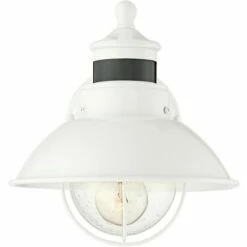 Budget 🎁 John Timberland Farmhouse Outdoor Barn Light Wall Fixture White 9" Clear Seedy Glass Dusk to Dawn Motion Sensor for House Porch Patio 🧨 -Outdoor Lighting Store unnamed file 3195