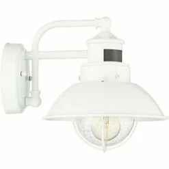 Budget 🎁 John Timberland Farmhouse Outdoor Barn Light Wall Fixture White 9" Clear Seedy Glass Dusk to Dawn Motion Sensor for House Porch Patio 🧨 -Outdoor Lighting Store unnamed file 3197