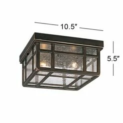 Promo 😍 Kathy Ireland Sierra Craftsman 10 1/2" Wide Ceiling Light ✔️ -Outdoor Lighting Store unnamed file 320
