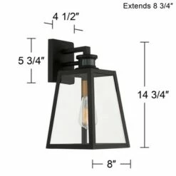 Best reviews of ❤️ John Timberland Industrial Outdoor Wall Light Fixture Black 14 3/4" Clear Glass Dusk To Dawn Motion Sensor Exterior Porch Patio 👍 -Outdoor Lighting Store unnamed file 3204