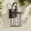 Buy 💯 John Timberland Modern Outdoor Wall Fixture Bronze 15 1/4" Clear Water Glass Lantern Dusk to Dawn Motion Security Sensor for Exterior Porch 🔥 -Outdoor Lighting Store unnamed file 3210