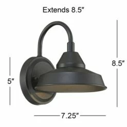 Hot Sale ⭐ John Timberland Farmhouse Outdoor Barn Light Fixture LED Black Metal 8 1/2" Dark Sky for Exterior House Porch Patio Deck 💯 -Outdoor Lighting Store unnamed file 3234