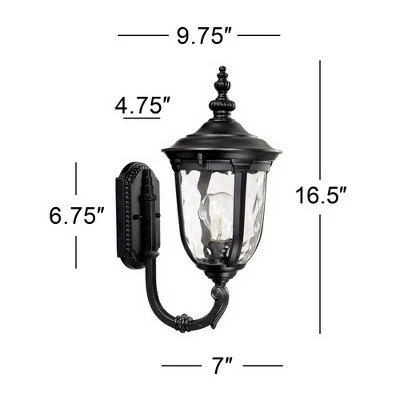 Best Pirce ๐ฅ John Timberland Traditional Outdoor Wall Light Fixture Texturized Black Upbridge 16 1/2" Clear ๐จ Hammered Glass for Exterior House ๐ 7 Best Pirce ๐ฅ John Timberland Traditional Outdoor Wall Light Fixture Texturized Black Upbridge 16 1/2" Clear ๐จ Hammered Glass for Exterior House ๐ - Image 5