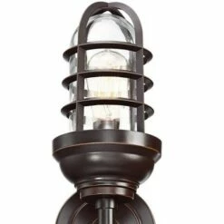 Buy 🛒 John Timberland Nautical Outdoor Wall Light Fixture Painted Bronze Cage 22 1/2" Clear Glass Up Down for Exterior House Porch Patio 😀 -Outdoor Lighting Store unnamed file 3274