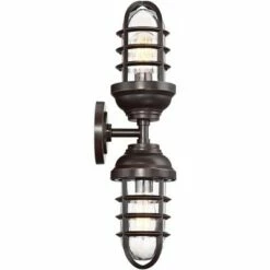 Buy 🛒 John Timberland Nautical Outdoor Wall Light Fixture Painted Bronze Cage 22 1/2" Clear Glass Up Down for Exterior House Porch Patio 😀 -Outdoor Lighting Store unnamed file 3276