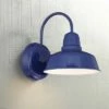 Hot Sale 🎉 John Timberland Farmhouse Outdoor Wall Light Fixture Urban Barn Blue Gooseneck 11 1/4" for Exterior House Porch Patio Deck ⭐ -Outdoor Lighting Store unnamed file 3286