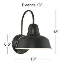 Promo 🤩 John Timberland Rustic Outdoor Wall Light Fixture Urban Barn Farmhouse Black 13" for Exterior House Porch Patio ⌛ -Outdoor Lighting Store unnamed file 3297