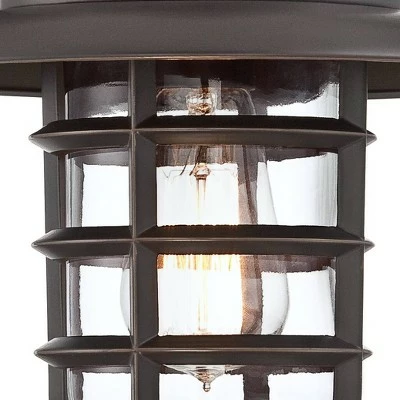 Buy 🥰 John Timberland Industrial Farmhouse Outdoor Barn Light Wall Fixtures Set of 2 Bronze 13 1/4" Metal Cage Clear Glass for Exterior House 💯 4 Buy 🥰 John Timberland Industrial Farmhouse Outdoor Barn Light Wall Fixtures Set of 2 Bronze 13 1/4" Metal Cage Clear Glass for Exterior House 💯 - Image 2