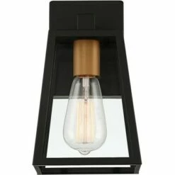 Cheapest 😀 John Timberland Modern Outdoor Wall Light Fixture Mystic Black Gold 10 3/4" Clear Glass Panels Exterior House Porch Patio Outside 🔥 -Outdoor Lighting Store unnamed file 3351