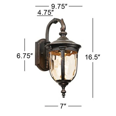 Hot Sale โจ John Timberland Outdoor Wall Light Fixture Bronze 16 1/2" ๐จ Hammered Glass Sconce for House Deck Patio Porch ๐คฉ 9 Hot Sale โจ John Timberland Outdoor Wall Light Fixture Bronze 16 1/2" ๐จ Hammered Glass Sconce for House Deck Patio Porch ๐คฉ - Image 7