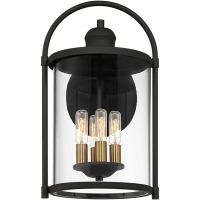 Wholesale ๐ฅ John Timberland Farmhouse Outdoor Wall Light Fixture Black Brass 17" Clear Glass for Exterior House Porch Patio Outside Entryway ๐ 4 Wholesale ๐ฅ John Timberland Farmhouse Outdoor Wall Light Fixture Black Brass 17" Clear Glass for Exterior House Porch Patio Outside Entryway ๐ - Image 3