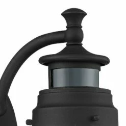 Hot Sale ✨ John Timberland Modern Outdoor Wall Light Fixture Black 10" Open Bottom Clear Seedy Glass Motion Security Dusk to Dawn Sensor for Exterior House Porch 🥰 -Outdoor Lighting Store unnamed file 3383