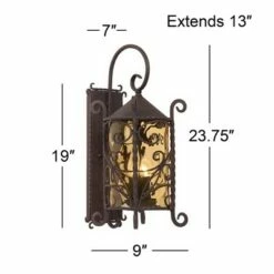 Best deal 🌟 John Timberland Rustic Outdoor Wall Light Fixture Dark Walnut Iron Scroll 23 3/4" Champagne 🔨 Hammered Glass for Exterior House Deck 😉 13 Best deal 🌟 John Timberland Rustic Outdoor Wall Light Fixture Dark Walnut Iron Scroll 23 3/4" Champagne 🔨 Hammered Glass for Exterior House Deck 😉 -Outdoor Lighting Store unnamed file 3393
