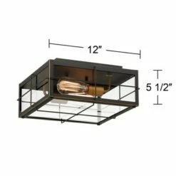 Top 10 🌟 John Timberland Modern Outdoor Ceiling Light Fixture Black 2-Light 5 1/2" Clear Glass for Exterior House Porch Patio Outside Deck 🔥 -Outdoor Lighting Store unnamed file 340