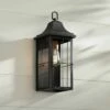 Best reviews of 🌟 John Timberland Traditional Outdoor Wall Light Fixture Black Warm Gold 18 1/2" Clear Glass Panels for Exterior House Porch Patio 👍