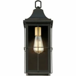 Best reviews of 🌟 John Timberland Traditional Outdoor Wall Light Fixture Black Warm Gold 18 1/2" Clear Glass Panels for Exterior House Porch Patio 👍 -Outdoor Lighting Store unnamed file 3403