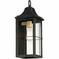 Best reviews of 🌟 John Timberland Traditional Outdoor Wall Light Fixture Black Warm Gold 18 1/2" Clear Glass Panels for Exterior House Porch Patio 👍 -Outdoor Lighting Store unnamed file 3404