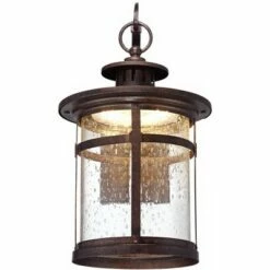 Cheap 🧨 Franklin Iron Works Industrial Vintage Rustic Outdoor Wall Light Fixture LED Bronze 11 1/2" Seedy Glass Exterior House 🎁 -Outdoor Lighting Store unnamed file 3409