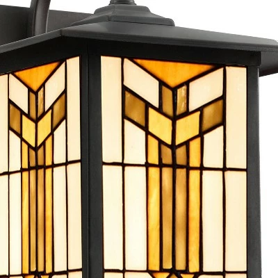 Buy ๐ 11.75" 1-Light Prairie Craftsman Style Stained Glass Outdoor Lantern Wall Sconce Bronze - River of Goods ๐ 8 Buy ๐ 11.75" 1-Light Prairie Craftsman Style Stained Glass Outdoor Lantern Wall Sconce Bronze - River of Goods ๐ - Image 6