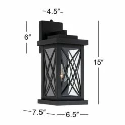 Deals ✔️ John Timberland Outdoor Wall Light Fixture Black 15" Clear Glass Security Dusk To Dawn for Exterior House Porch Patio 🛒 -Outdoor Lighting Store unnamed file 3434