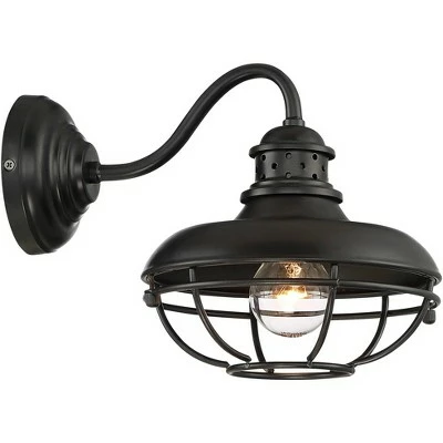 Cheapest ๐ Franklin Iron Works Vintage Industrial Outdoor Barn Wall Light Fixtures Set of 2 Black Iron 9" Gooseneck Arm Glass Exterior House ๐ 8 Cheapest ๐ Franklin Iron Works Vintage Industrial Outdoor Barn Wall Light Fixtures Set of 2 Black Iron 9" Gooseneck Arm Glass Exterior House ๐ - Image 6