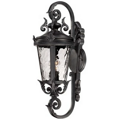 Outlet โค๏ธ John Timberland Traditional Outdoor Wall Light Fixture Black Steel Scroll 19" Clear ๐จ Hammered Glass for Exterior House Porch Patio ๐ 6 Outlet โค๏ธ John Timberland Traditional Outdoor Wall Light Fixture Black Steel Scroll 19" Clear ๐จ Hammered Glass for Exterior House Porch Patio ๐ - Image 4